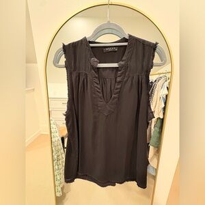 Maven West Black Sleeveless Blouse